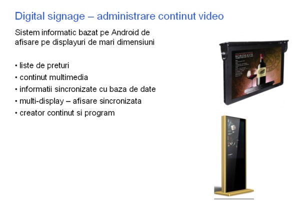 Digital signage – administrare continut video